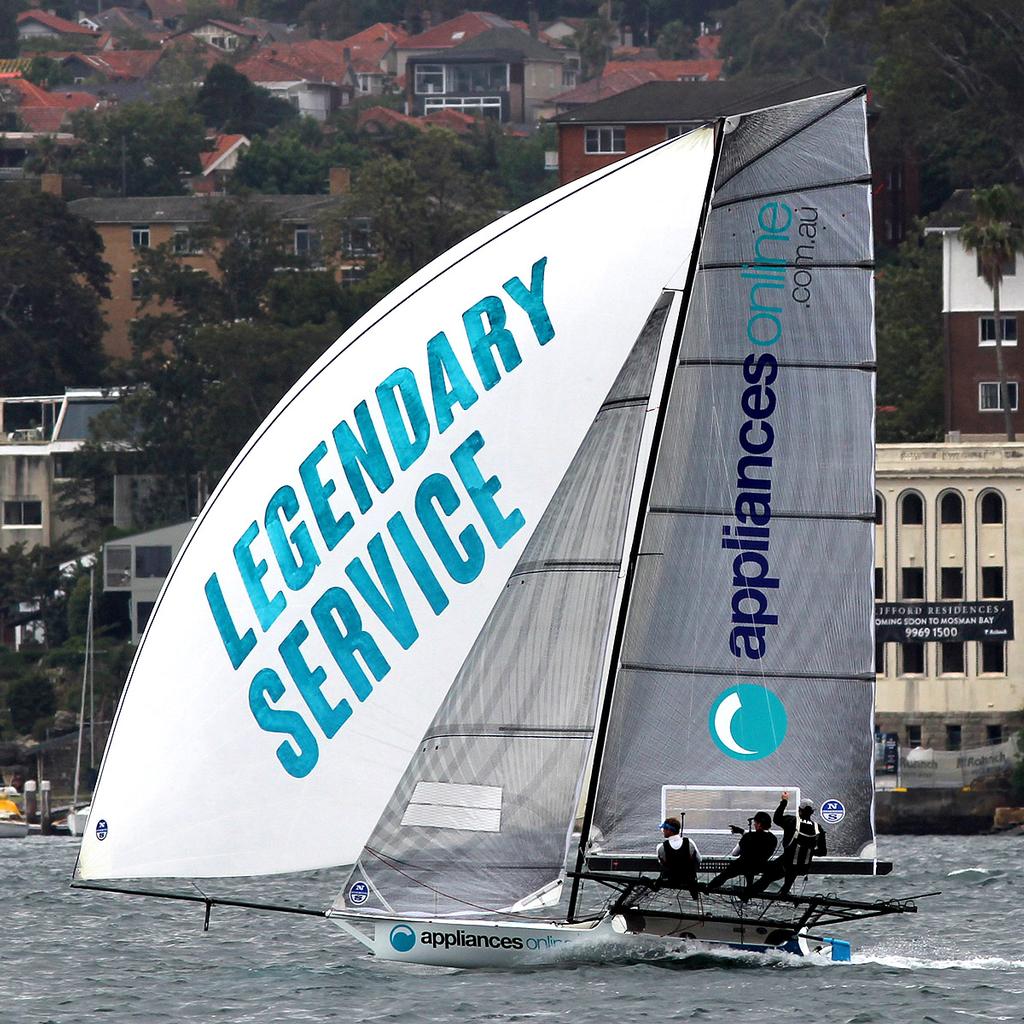 Appliancesonline.com.au on her way to victory in today's Race 5 of the NSW Championship - 18ft skiffs - Race 5, NSW State titles © Frank Quealey /Australian 18 Footers League http://www.18footers.com.au
